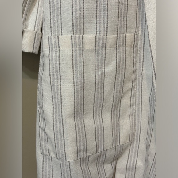 PULL & BEAR Cotton Blend Striped Blazer - Picture 5 of 11